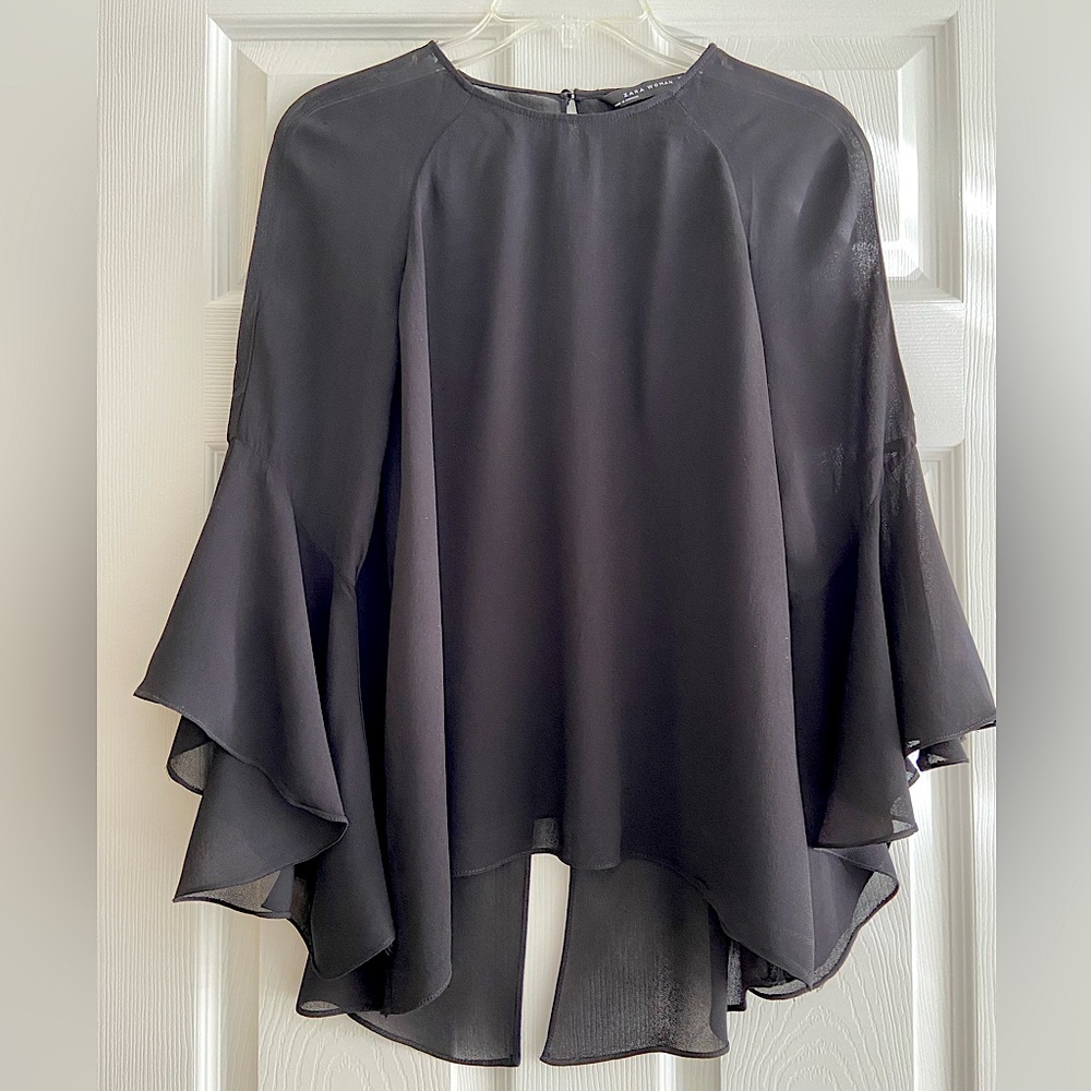 Zara Woman Bell Sleeve Top